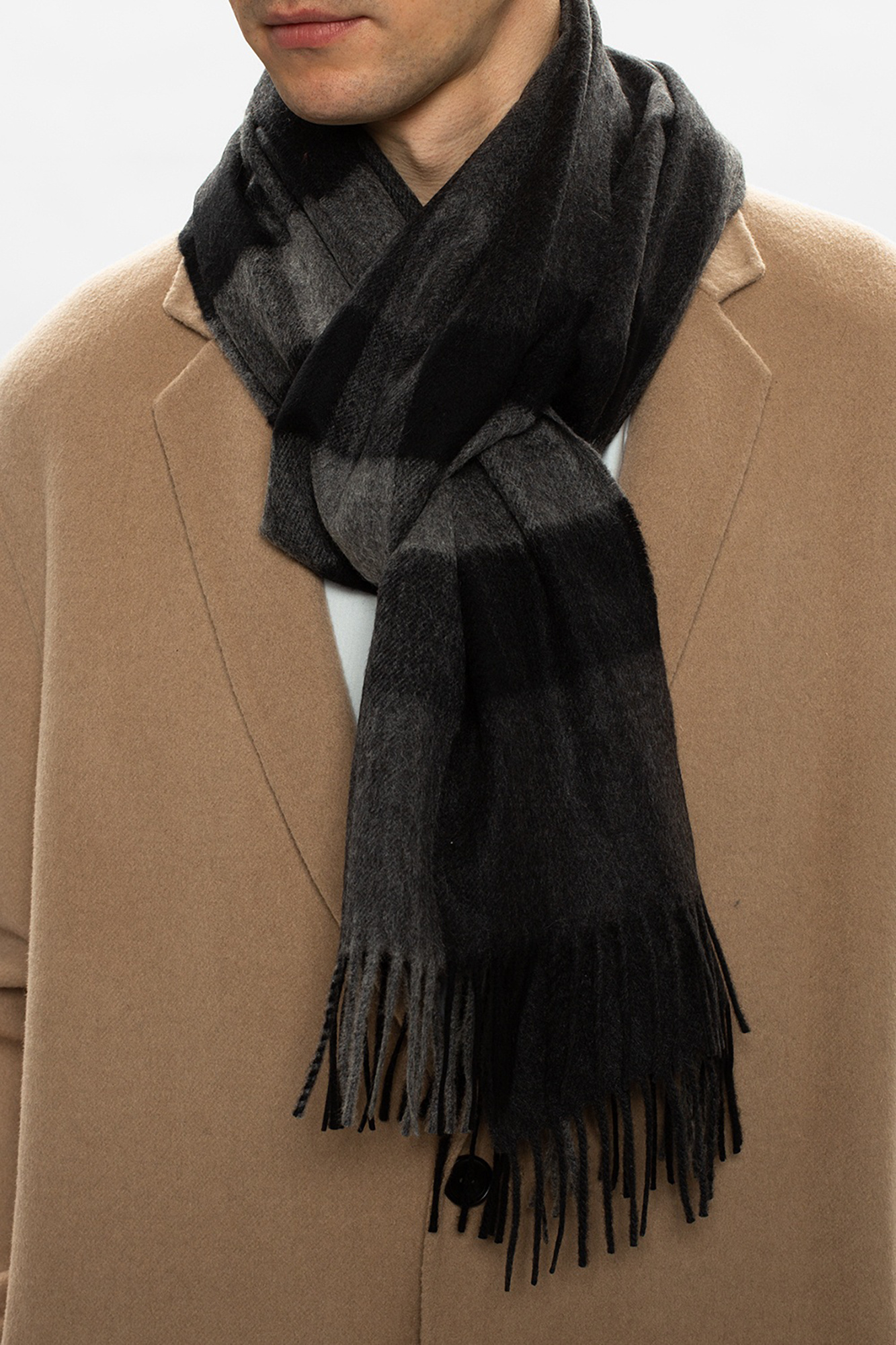 Burberry Checked cashmere scarf